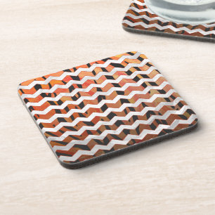 Zickzack Tiger Hot orange und Black Print Untersetzer