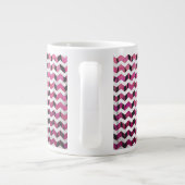 Zickzack Tiger-Hot-Rosa und Schwarz-Print Jumbo-Tasse (Rückseite)