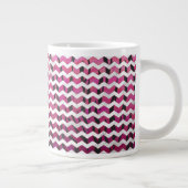 Zickzack Tiger-Hot-Rosa und Schwarz-Print Jumbo-Tasse (Rechts)