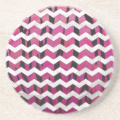 Zickzack Tiger-Hot-Rosa und Schwarz-Print Untersetzer (Vorne)