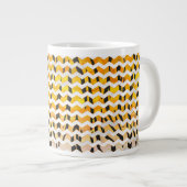 Zickzack Tiger Schwarz/Orange-Print Jumbo-Tasse (Vorderseite Rechts)