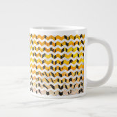 Zickzack Tiger Schwarz/Orange-Print Jumbo-Tasse (Rechts)