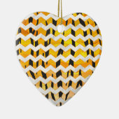 Zickzack Tiger Schwarz/Orange-Print Keramikornament (Rechts)