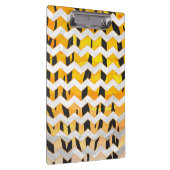 Zickzack Tiger Schwarz/Orange-Print Klemmbrett (Rechts)