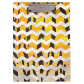 Zickzack Tiger Schwarz/Orange-Print Klemmbrett (Vorderseite)
