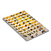 Zickzack Tiger Schwarz/Orange-Print Notizblock (Rechte Seite)