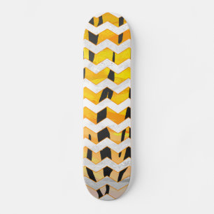 Zickzack Tiger Schwarz/Orange-Print Skateboard