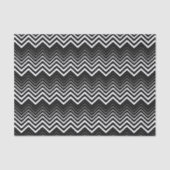 Zickzack Tissue Paper Black/White Zigzag Seidenpapier (Vorderseite)