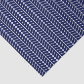 Zickzack Tissue Paper - White on Navy Blue Seidenpapier (Ausschnitt)