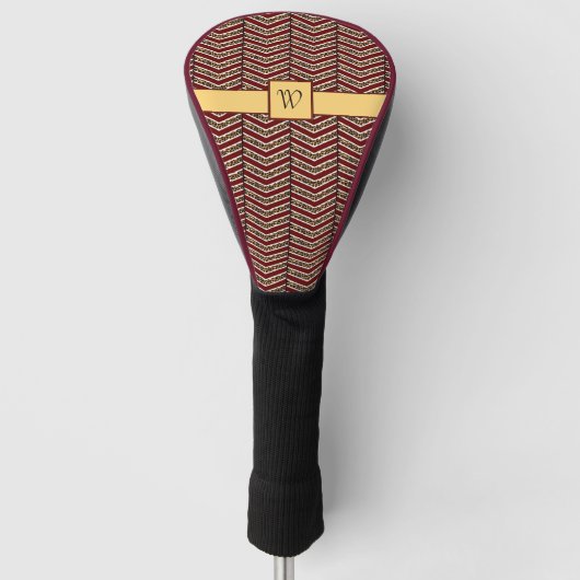 Zickzack Treiberabdeckung für Leopard Golf Headcover (Vorderseite)