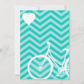 Zickzack Trendy Bicycle Bridal Dusche Einladung (Rückseite)