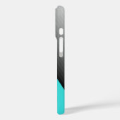 Zickzack, türkisfarbenes Muster, Individuelle Name Case-Mate iPhone Hülle (Rückseite / Links)