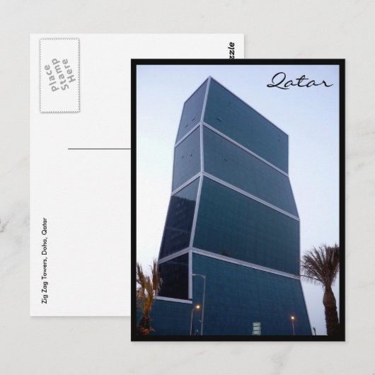 Zickzack-Türme Postkarte (Vorne/Hinten)