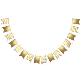 Zickzack u. GoldParty-Flaggen-Fahne Wimpelkette