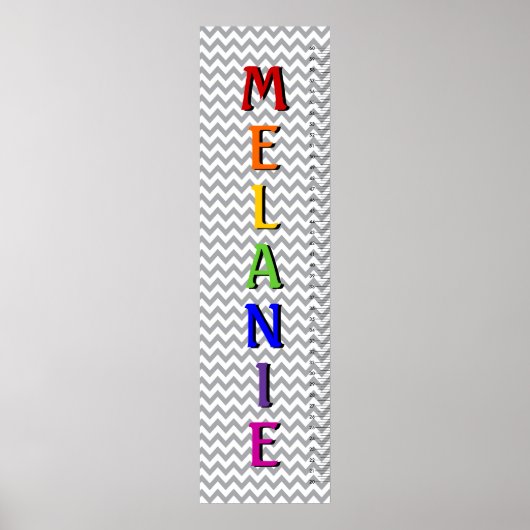 Zickzack Übersicht über das Namenswachstum von sie Poster (Vorne)