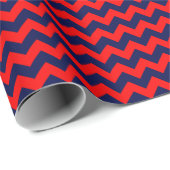 Zickzack Umschlagpapier für Navy Blue und Red Medi Geschenkpapier (Rolleneckpunkt)