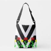 Zickzack und Blume Moderne Tasche der BlumenKünste (Vorderseite)