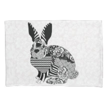 Zickzack und blumige Kaninchen