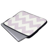 Zickzack und Polka-Punkte Laptopschutzhülle (Vorne Knopf)