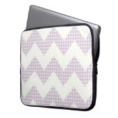 Zickzack und Polka-Punkte Laptopschutzhülle (Vorderseite Links)