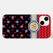 Zickzack- und Punkte-Muster, gürtelförmig Case-Mate iPhone Hülle (Rückseite (Horizontal))