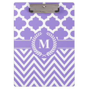 Zickzack und Quatrefolie Klemmbrett