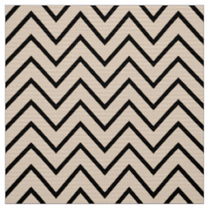 Zickzack Upholstermöbel aus Schwarz und Creme Stoff