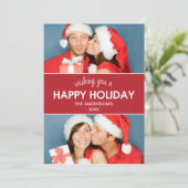 Zickzack URLAUB | FERIENFOTOKARTE Feiertagskarte (Stehend Vorderseite)