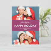 Zickzack URLAUB | FERIENFOTOKARTE Feiertagskarte (Stehend Vorderseite)