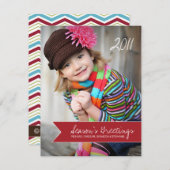 Zickzack Urlaubskarten Feiertagskarte (Vorne/Hinten)