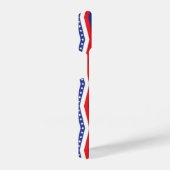 Zickzack US Flagge Rot-Weiß und Blau iPhone Hülle (Rechte Seite)
