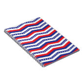 Zickzack US Flagge Rot-Weiß und Blau Notizblock (Rechte Seite)