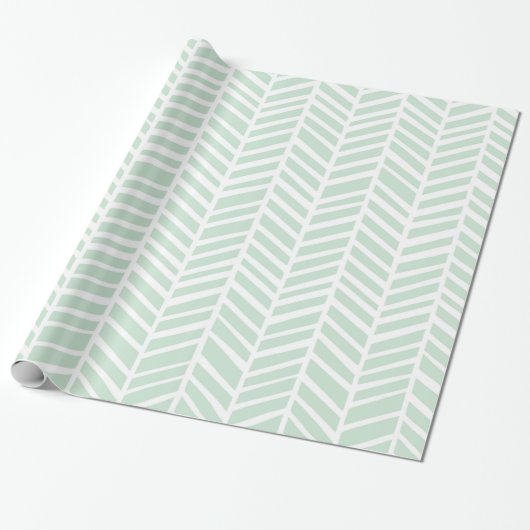 Zickzack Verpackungs-Papier - Minze Geschenkpapier (Ungerollt)