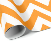 Zickzack Verpackungspapierorange u. -WEISS Geschenkpapier (Rolleneckpunkt)