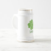 Zickzack Vierblättriges Kleeblatt Bierglas (Vorderseite Links)
