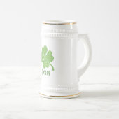 Zickzack Vierblättriges Kleeblatt Bierglas (VorderseiteRechts)