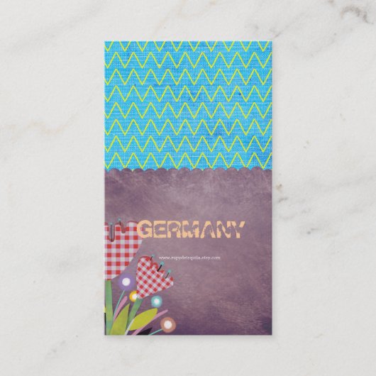 Zickzack Visitenkarte (Vorderseite)