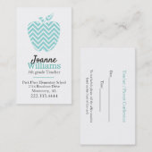 Zickzack Visitenkarte für Apple-Lehrer Terminkarte (Vorne/Hinten)