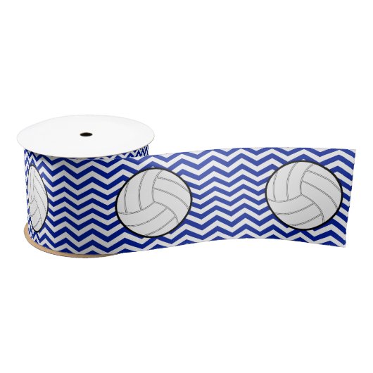 Zickzack Volleyball-Ribbon mit benutzerdefinierter Satinband (Spule)