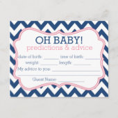 Zickzack Vorhersagen und Ratschläge für Navy und P Hinweiskarte (Vorderseite)