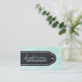 Zickzack Wasserfarbe-Geschäfts-Karte Visitenkarte (Stehend Vorderseite)