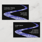 Zickzack-Weg - Wasser-Weg - auf Schwarzem Visitenkarte (Vorne/Hinten)