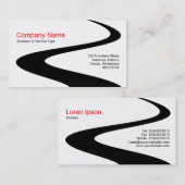 Zickzack-Weg - Weiß Visitenkarte (Vorne/Hinten)