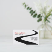 Zickzack-Weg - Weiß Visitenkarte (Stehend Vorderseite)