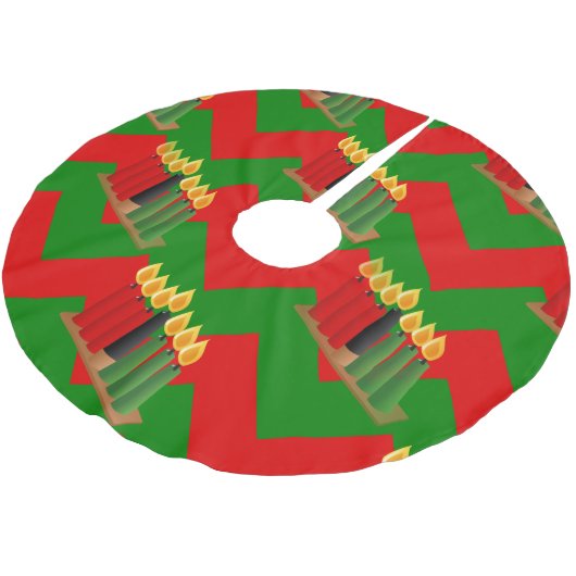 Zickzack Weihnachtsbaumrock Polyester Weihnachtsbaumdecke (Schrägansicht)