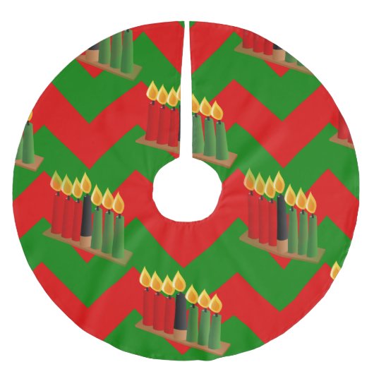 Zickzack Weihnachtsbaumrock Polyester Weihnachtsbaumdecke (Vorderseite)