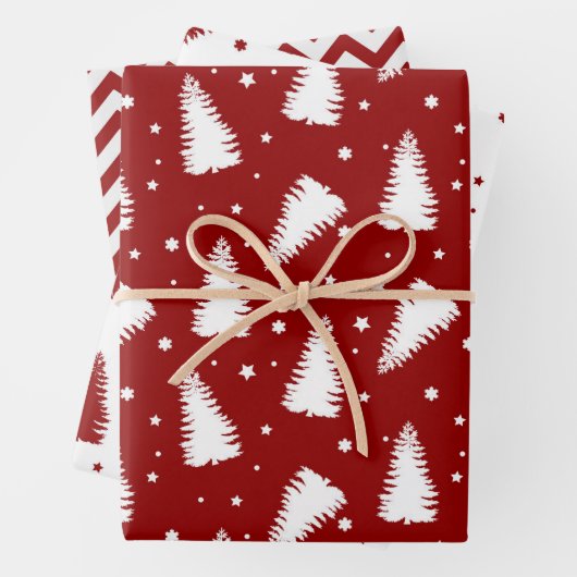 Zickzack Weihnachtsfeiertag Geschenkpapier Set (Beispiel)