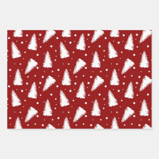 Zickzack Weihnachtsfeiertag Geschenkpapier Set (Vorderseite)