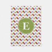 Zickzack Weihnachtsmuster Fleecedecke (Vorderseite)