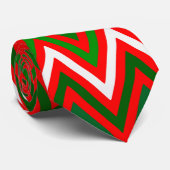 Zickzack Weihnachtsmuster Krawatte (Gerollt)